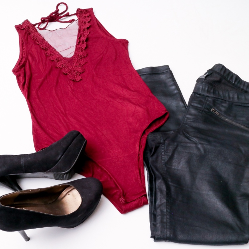 Maroon Body suit